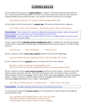 Extended Rules for Using Commas .